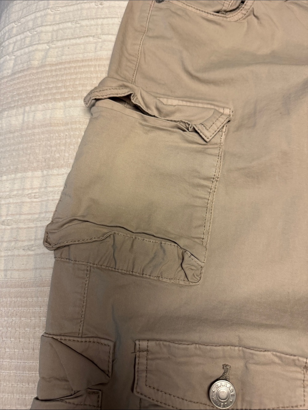 Garage Beige Utility Cargo Pants size 0 - Picture 4 of 12